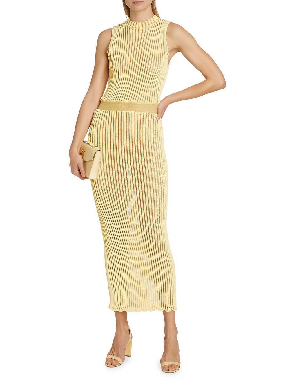 NEW NONCHALANT LABEL soleil midi dress in pineapple